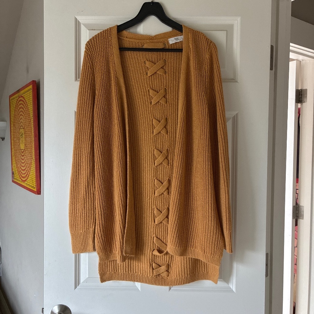 Mustard yellow cardigan